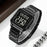 SKMEI 2133 Stylish Digital Watch Student Steel Strap Square Electronic Watch - Black - 6