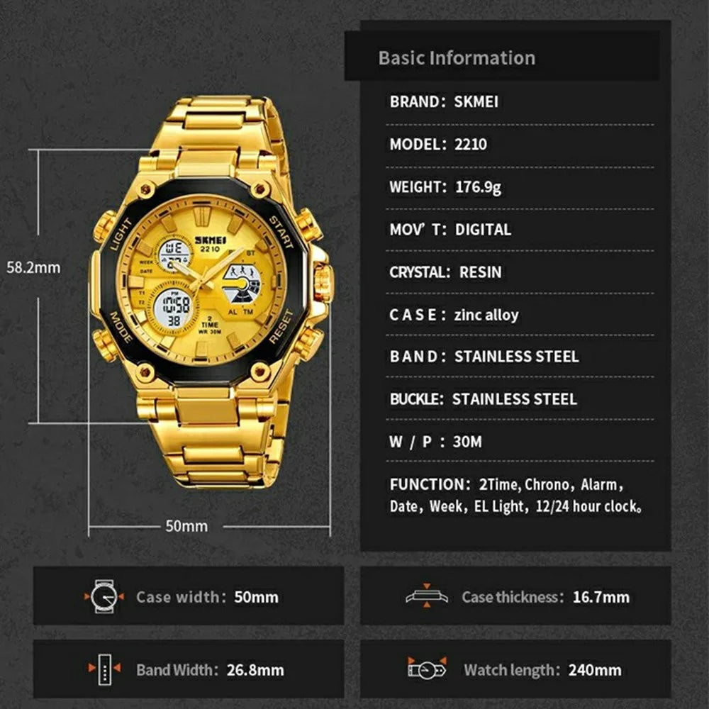 SKMEI 2210 Casual Electronic Watch Digital Display Luminous Wrist Watch - Silver - 6