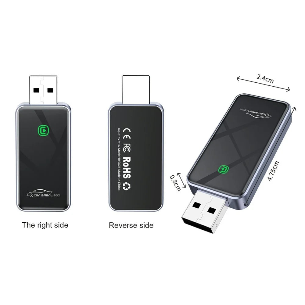 BY967B USB Flash Drive Car Wired to Wireless Carplay Android Auto 2 in 1 Smart Box - 7