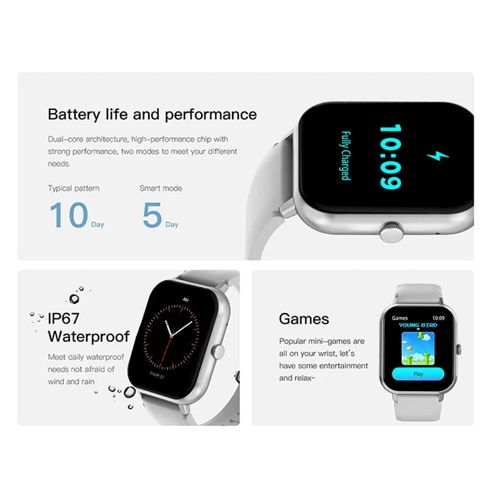 BOZLUN B56 1.83-inch Smart Watch Sleep Health Monitoring Bluetooth-compatible Call Sports Watch - Black - 7