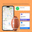 Rugby Shape Smart Tracker Key Wallet Item Anti-Lost Mini Global Finder for iOS - Brown - 2