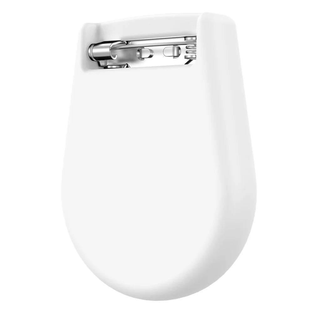 For Apple AirTag Silicone Case with Safety Pin Tracker Holder Cover for Children Elderly - White - 3