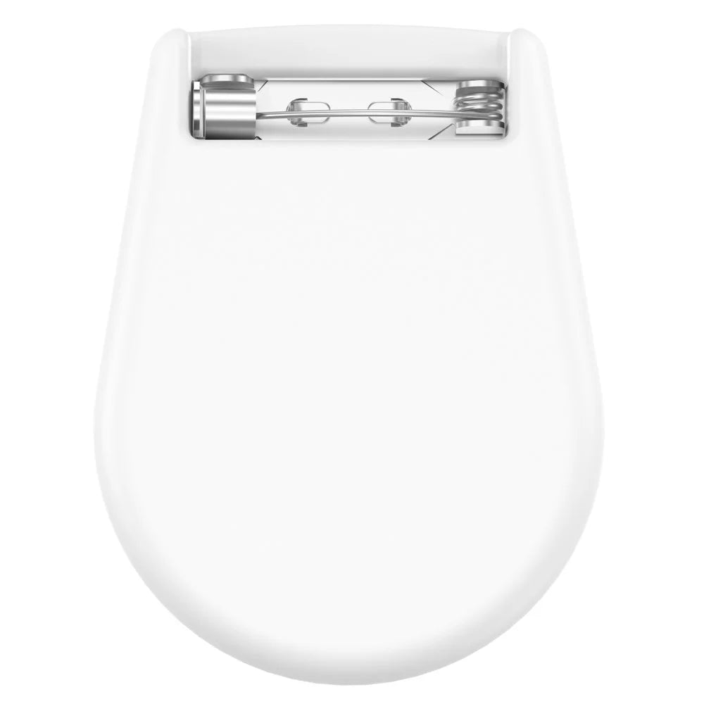 For Apple AirTag Silicone Case with Safety Pin Tracker Holder Cover for Children Elderly - White - 5