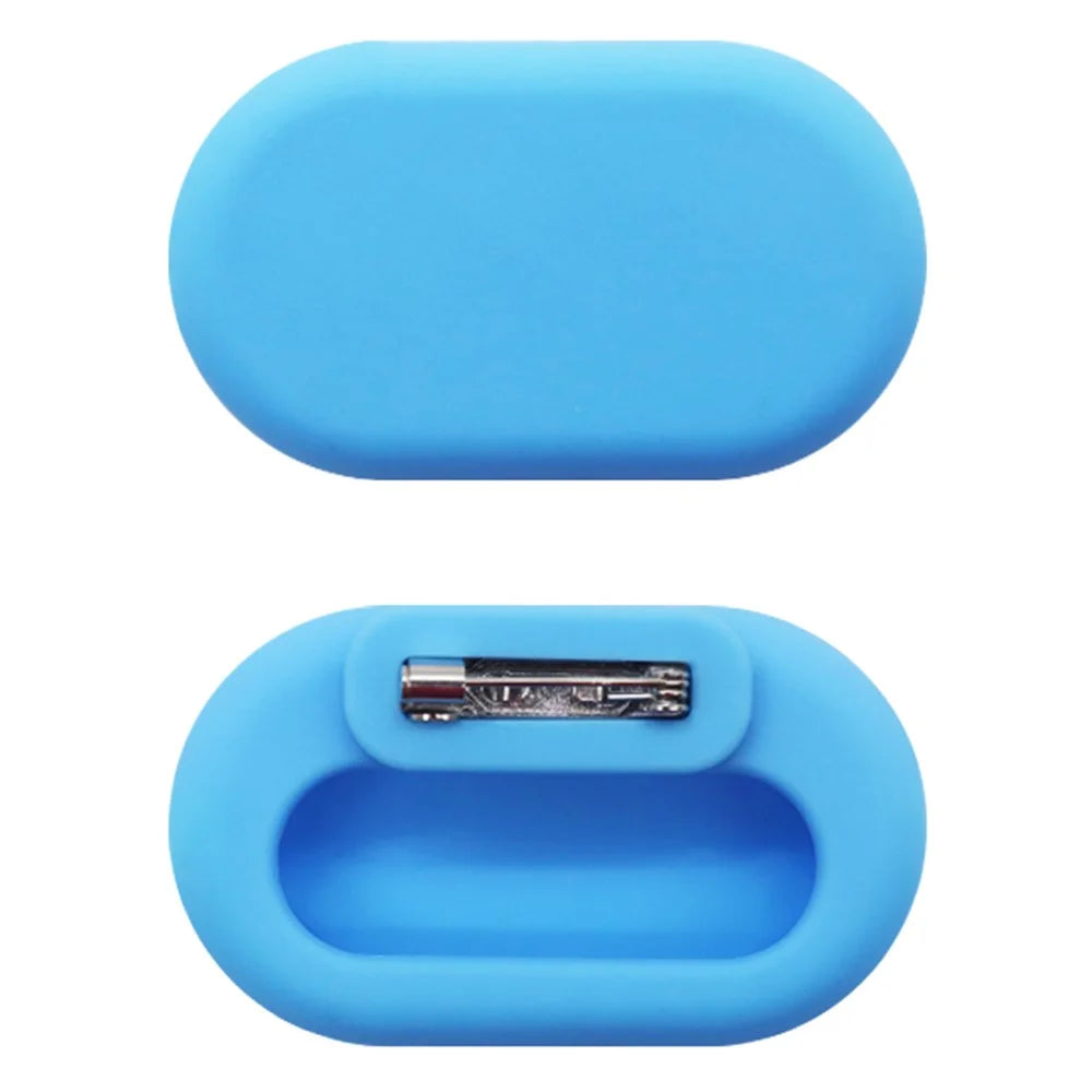For Samsung Galaxy SmartTag2 Silicone Case with Safety Pin Tracker Holder Cover - Sky Blue - 1