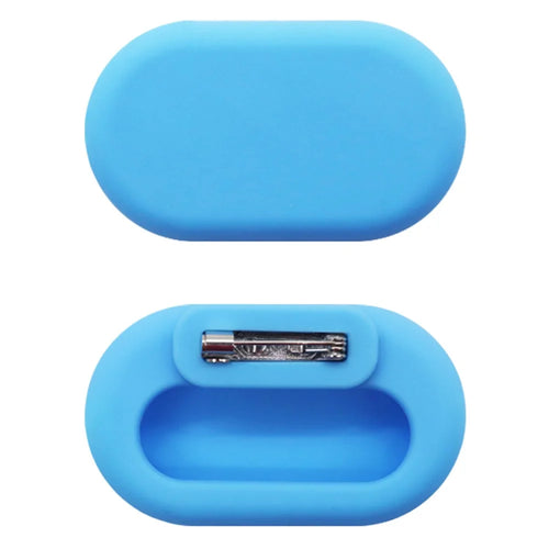 For Samsung Galaxy SmartTag2 Silicone Case with Safety Pin Tracker Holder Cover - Sky Blue - 1