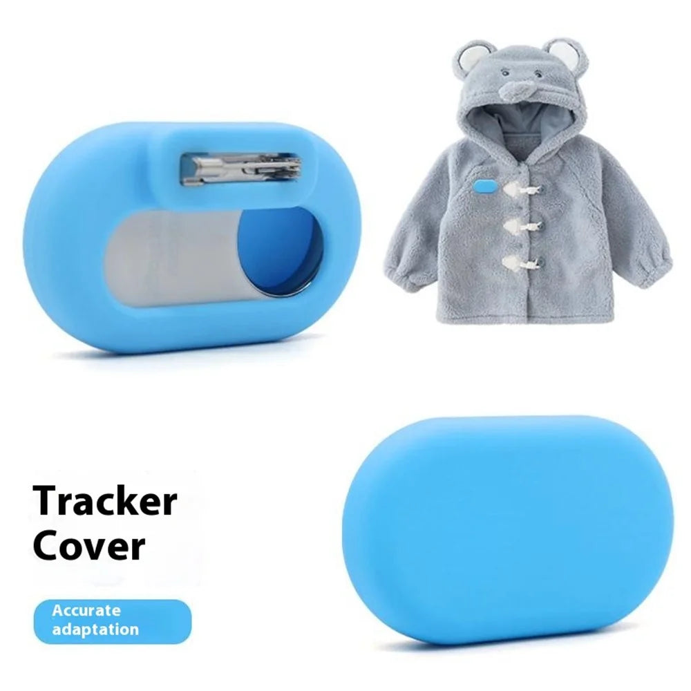 For Samsung Galaxy SmartTag2 Silicone Case with Safety Pin Tracker Holder Cover - Sky Blue - 2