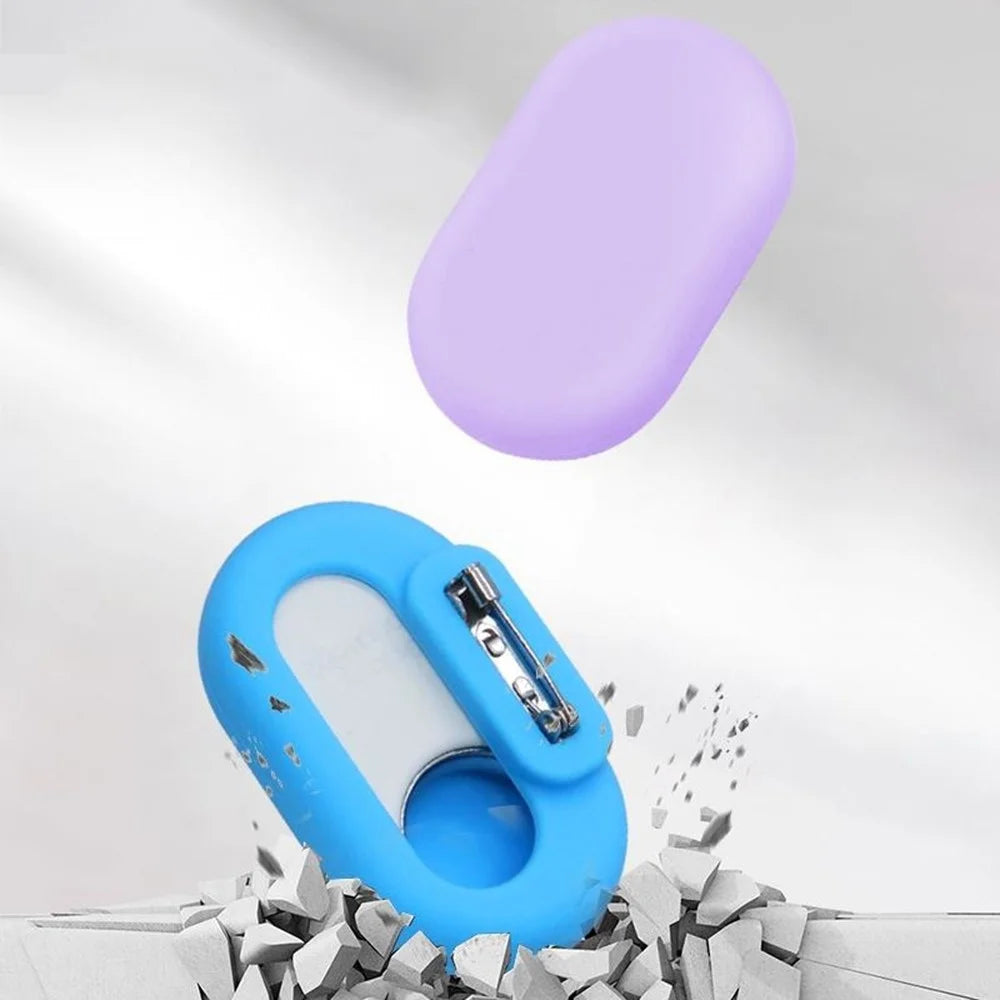 For Samsung Galaxy SmartTag2 Silicone Case with Safety Pin Tracker Holder Cover - Sky Blue - 3