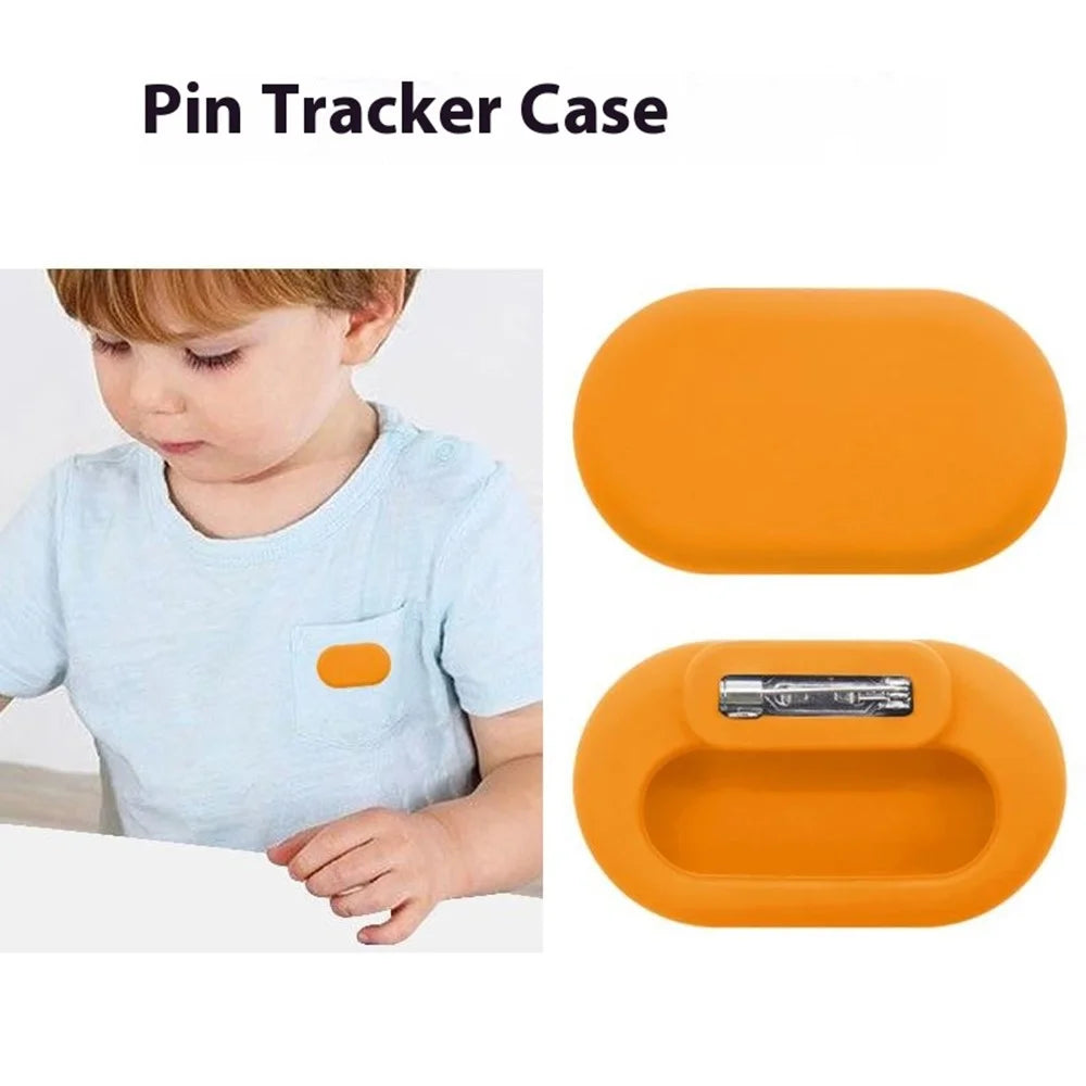 For Samsung Galaxy SmartTag2 Silicone Case with Safety Pin Tracker Holder Cover - Sky Blue - 6