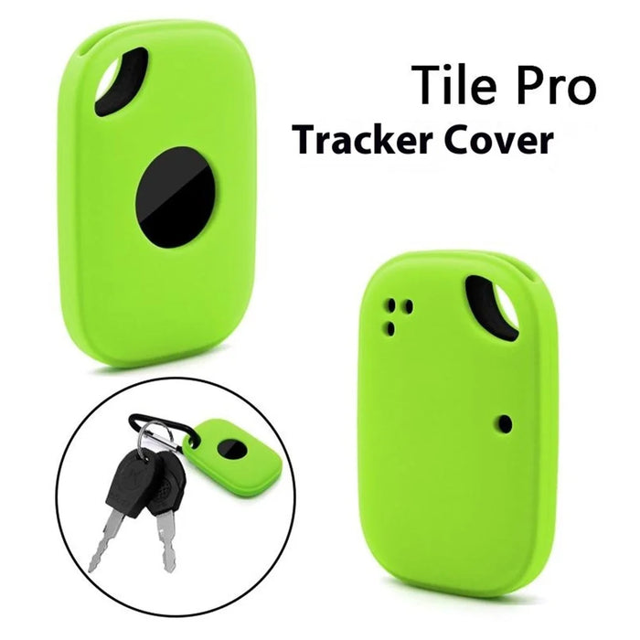 For Tile Pro (2024) Silicone Case Bluetooth-compatible Tracker Protective Cover with Hanging Buckle - Sky Blue - 4