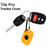For Tile Pro (2024) Silicone Case Bluetooth-compatible Tracker Protective Cover with Hanging Buckle - Sky Blue - 7