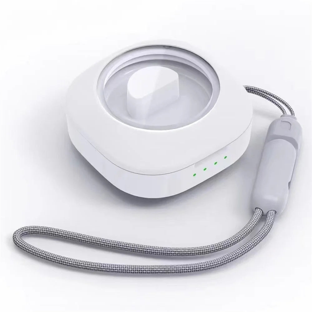R20 Ceramic+Resin Sleep Heart Rate Health Monitoring Smart Ring with Charging Case - Black / Size 7 - 2
