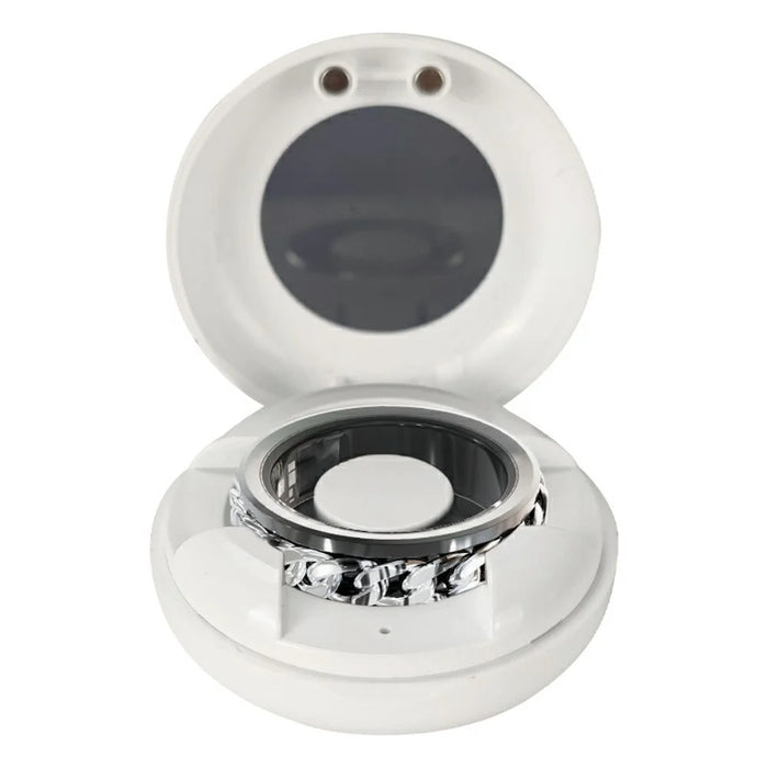 V5 Rotation Decompression Health Monitoring Multi-Function Smart Ring with Charging Case - Black / Size 12 - 2