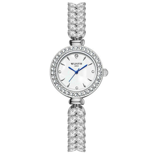WLISTH 6195 Zircon Decor Women Quartz Watch Metal Strap Round Wrist Watch - 1