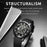 WLISTH 6183 Simple Stylish Luminous Quartz Watch with Silicone Strap - Black - 2