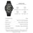 WLISTH 6183 Simple Stylish Luminous Quartz Watch with Silicone Strap - Black - 7