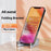 V-Shape Aluminum Alloy Phone Stand Foldable Mini Portable Desktop Holder - Silver - 2
