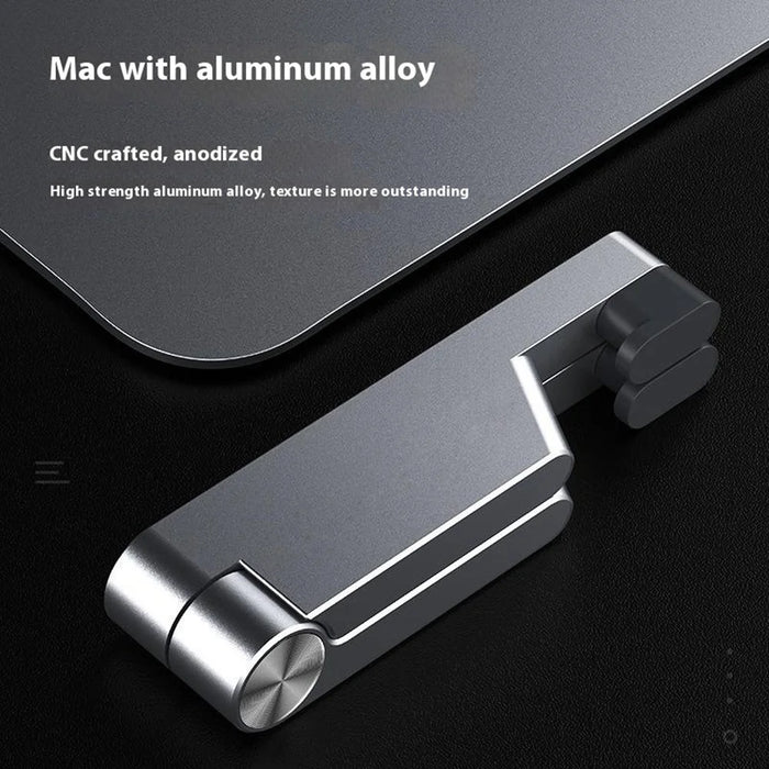 V-Shape Aluminum Alloy Phone Stand Foldable Mini Portable Desktop Holder - Silver - 3