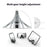 V-Shape Aluminum Alloy Phone Stand Foldable Mini Portable Desktop Holder - Silver - 5