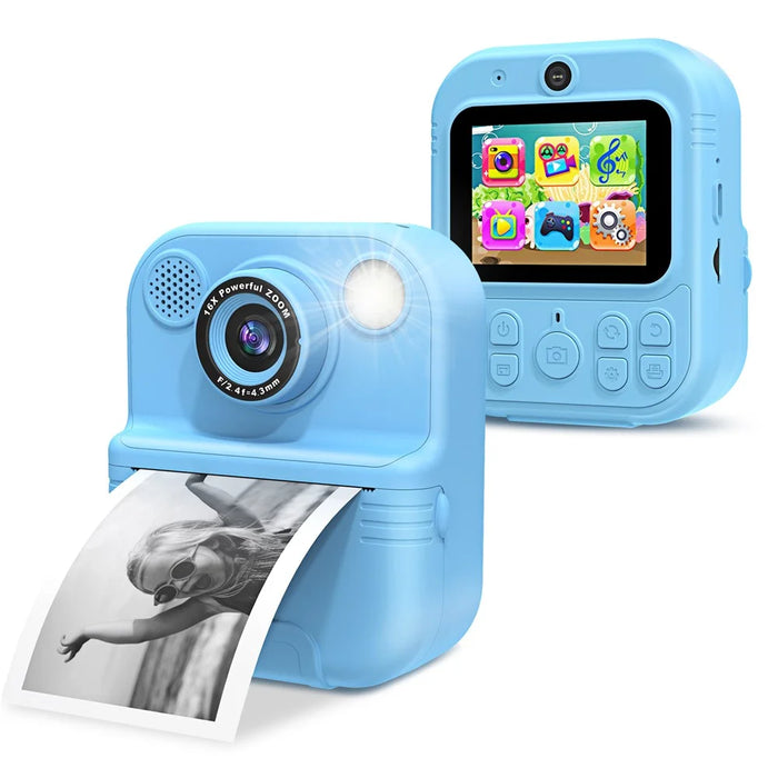 E8 Multifunctional Kids Dual Lens Camera 2.4 Inch Screen Photo Printing Video Recorder - Blue - 1
