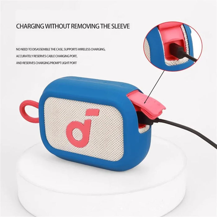 Silicone Case For Soundcore Select 4 Go Bluetooth-compatible Speaker Shockproof Protector Cover - Blue - 5