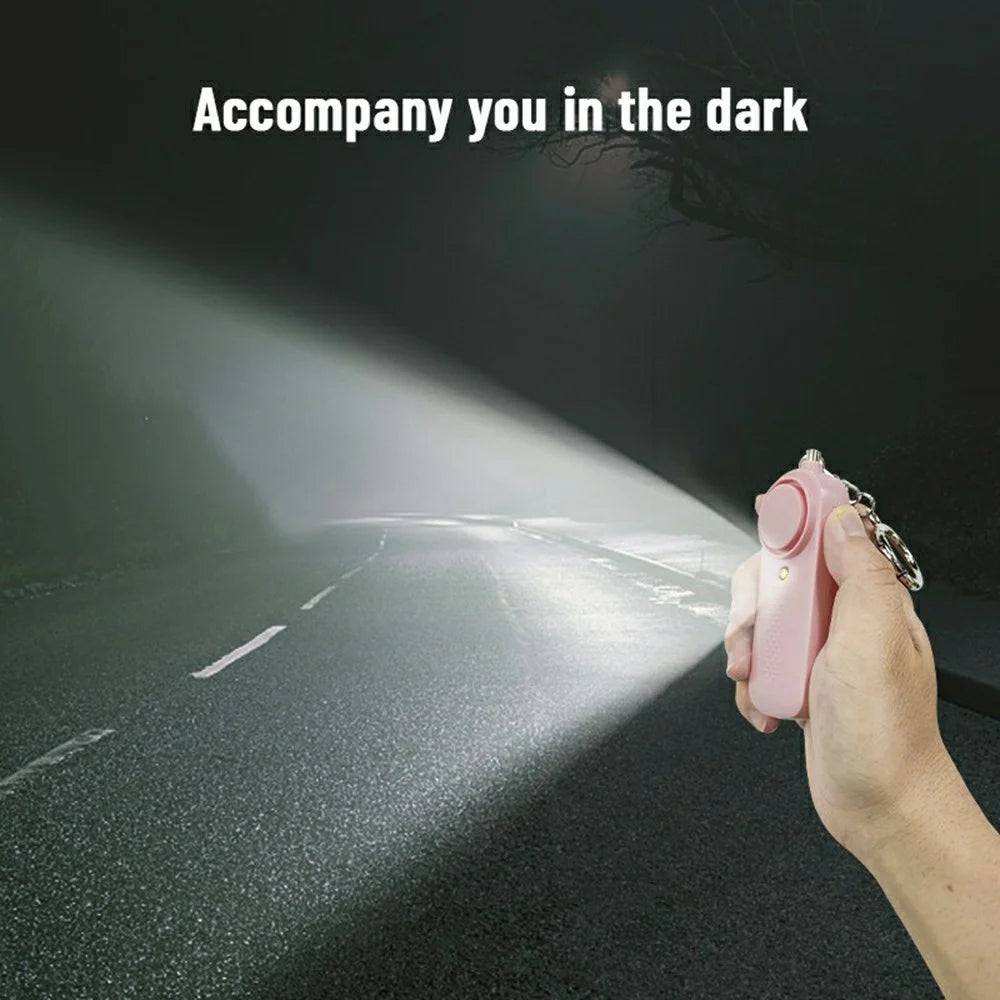PA200 Personal Alarm Safety Device 130dB Loud Sound 10 Lumens LED Light Anti Wolf Artifact - White - 4