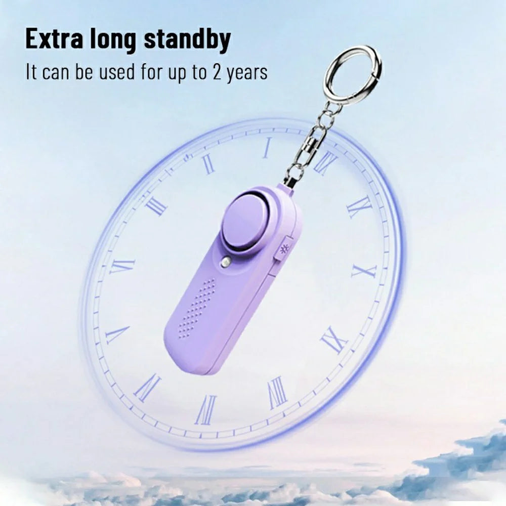 PA200 Personal Alarm Safety Device 130dB Loud Sound 10 Lumens LED Light Anti Wolf Artifact - White - 5