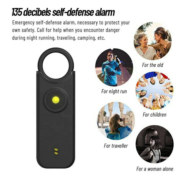 PA300 Personal Alarm 135dB Self Defense Device Pull Pin Vibration Sensing Dual Mode Alert - Purple - 6