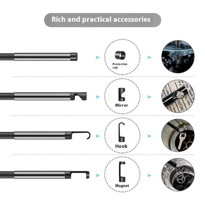 B313 4.3 Inch Inspection Camera 8mm Single Lens Industrial Endoscope with 2m Rigid Cable - 4