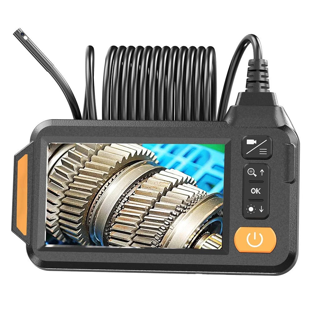 B313 4.3 Inch Inspection Camera 8mm Double Lens Industrial Endoscope with 10m Rigid Cable - 1