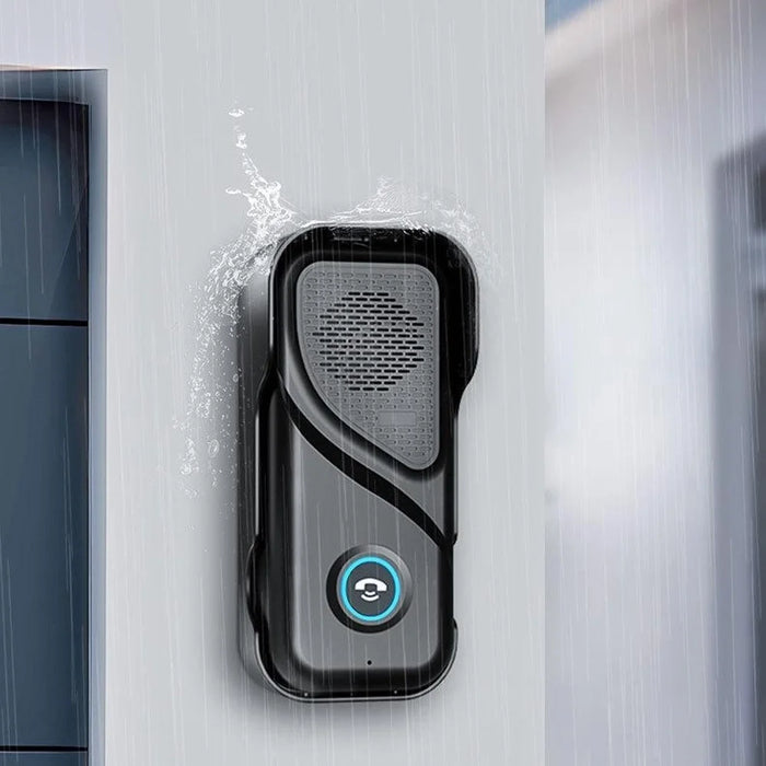 M06-1T1 23 Ringtones 5 Volumes Adjustable Wireless Two Way Intercom Doorbell with 1 Transmitter + 1 Receiver - Black - 5
