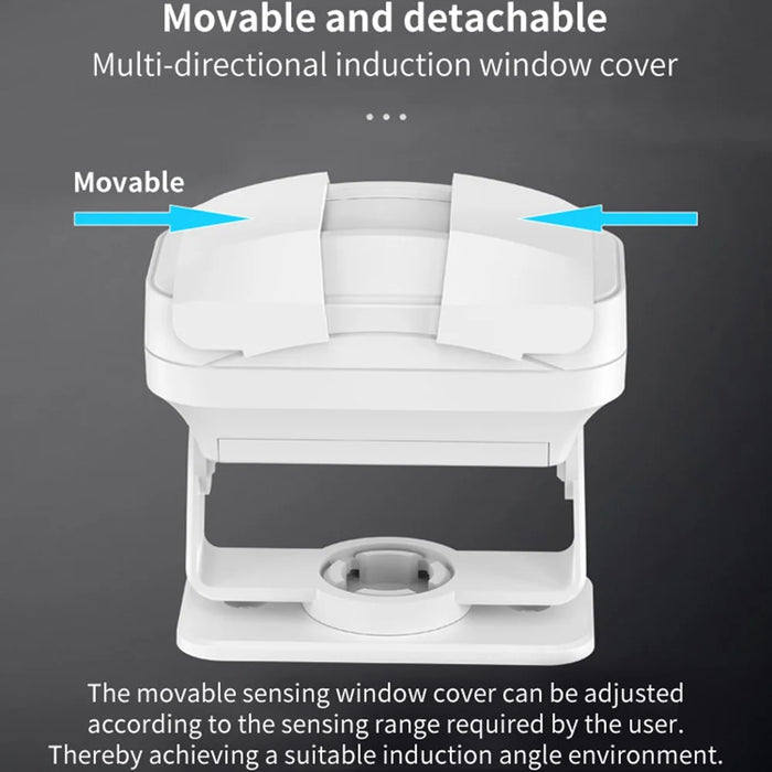 M8 Commercial Wireless Sensor Infrared Motion Detector Welcome Doorbell Chime with 1 Transmitter + 1 Receiver - US Plug  /  Black - 6