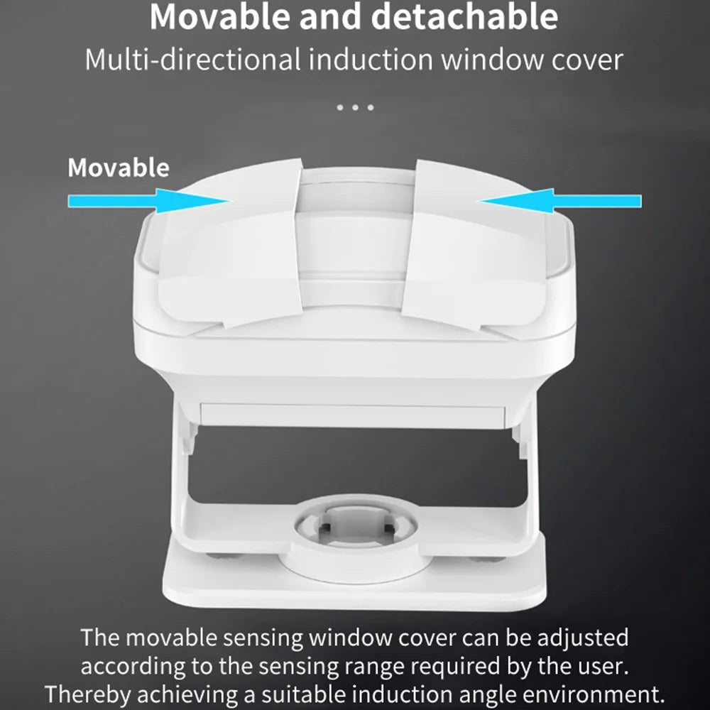 M8 Commercial Wireless Sensor Infrared Motion Detector Welcome Doorbell Chime with 2 Transmitter + 1 Receiver - US Plug  /  Black - 6