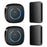 M8 Commercial Wireless Door Magnet Sensor Chime Welcome Visitor Alert with 2 Transmitter + 2 Receiver - US Plug / Black - 1
