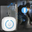 M8 Commercial Wireless Door Magnet Sensor Chime Welcome Visitor Alert with 2 Transmitter + 2 Receiver - US Plug / Black - 4