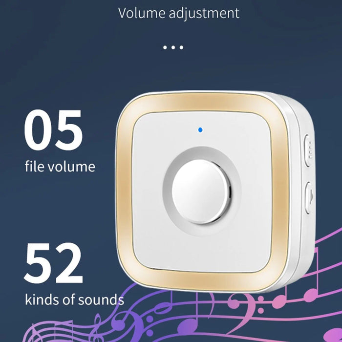M12 52 Musics Wireless Sensor Welcome Doorbell Shop Entry Detector Alarm with 2 Transmitter + 1 Receiver - US Plug / Black - 3