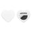 For Apple AirTag Silicone Case Heart Shaped Brooch Style Bluetooth-compatible Tracker Protective Cover - White - 1