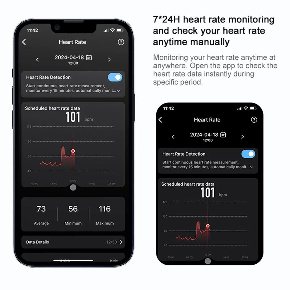 R06 5ATM Waterproof Aluminum Alloy Smart Ring Blood Oxygen Heart Rate Monitor with Charging Case - Black  /  Size 8 - 6