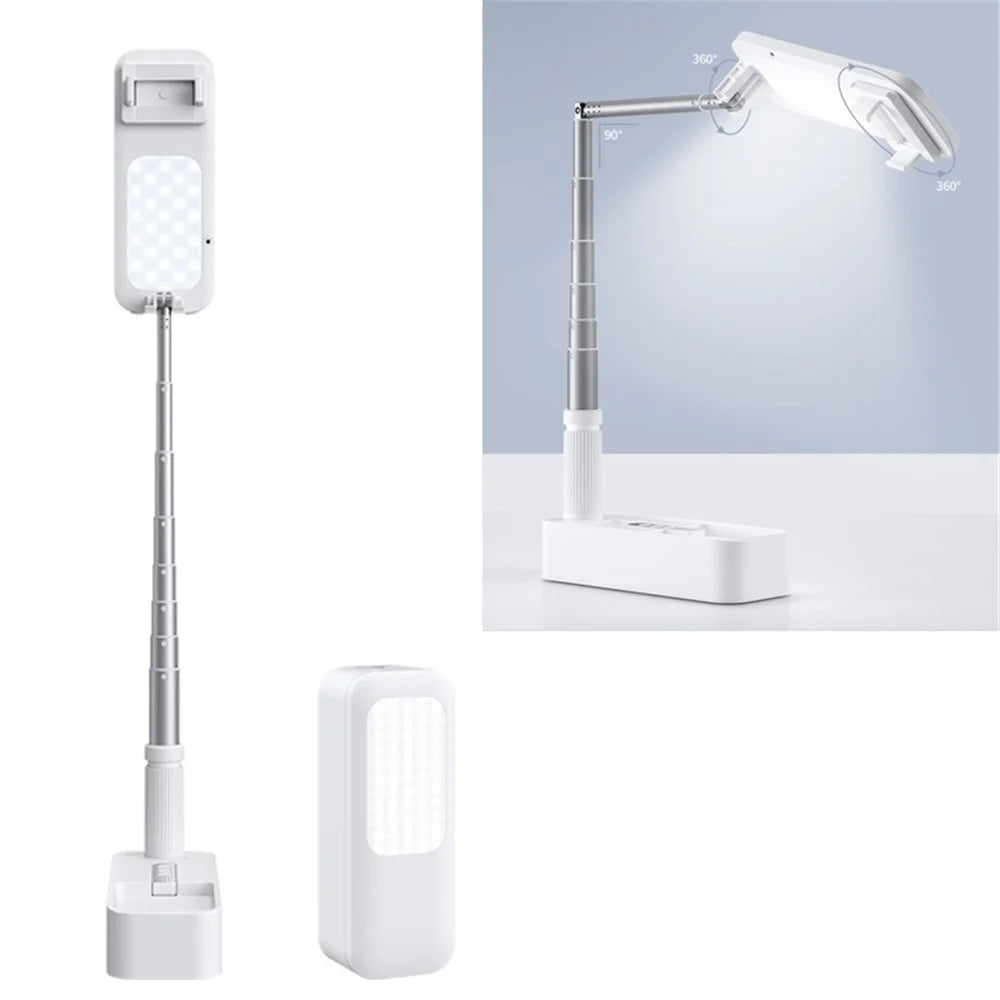 Multi-functional Phone Holder Light Panoramic View LED Fill Light for Live Broadcast Short Video Shooting Makeup - 1