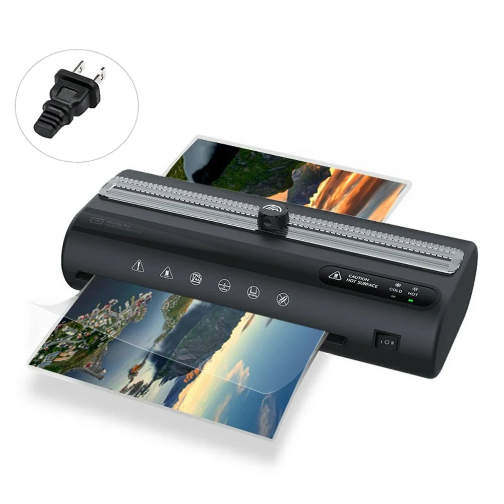 FANGNUO FNL003 A4 Laminator Multi-Function Home Office Hot Press Document Photo Small Laminating Machine - US Plug - 1