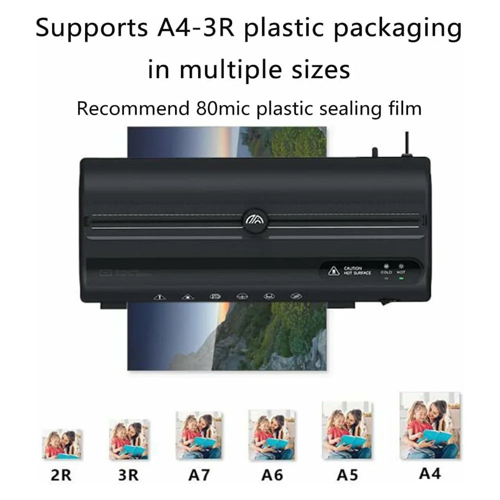 FANGNUO FNL003 A4 Laminator Multi-Function Home Office Hot Press Document Photo Small Laminating Machine - US Plug - 5