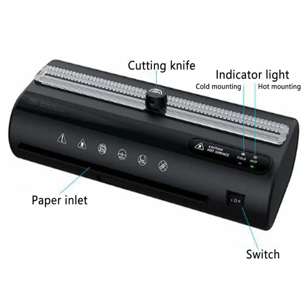 FANGNUO FNL003 A4 Laminator Multi-Function Home Office Hot Press Document Photo Small Laminating Machine - US Plug - 6