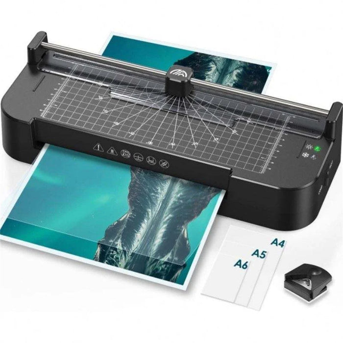 FN336 A4 Laminator Home Office Photo Document Menu Laminating Machine with Laminating Films and Corner Rounder - US Plug - 2