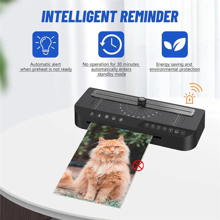 FN336 A4 Laminator Home Office Photo Document Menu Laminating Machine with Laminating Films and Corner Rounder - US Plug - 5