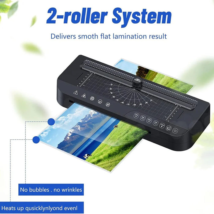FN336 A4 Laminator Home Office Photo Document Menu Laminating Machine with Laminating Films and Corner Rounder - US Plug - 7