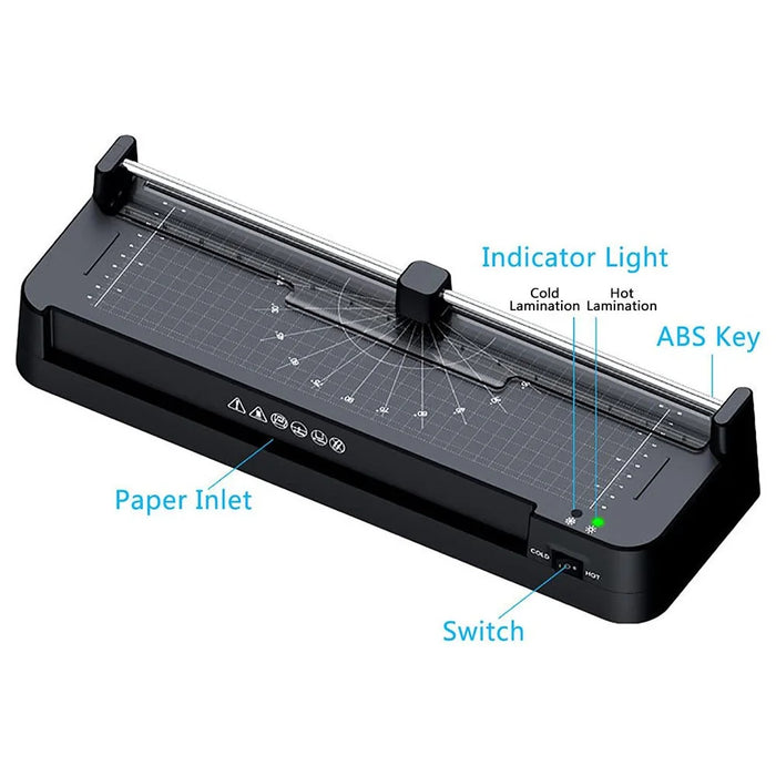 FN337 A3 Laminator Fast Preheat Photos Documents Menus Laminating Machine with A3 A4 A5 A6 Films Corner Rounder Hole Puncher - US Plug - 2
