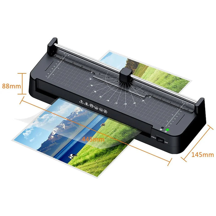 FN337 A3 Laminator Fast Preheat Photos Documents Menus Laminating Machine with A3 A4 A5 A6 Films Corner Rounder Hole Puncher - US Plug - 6
