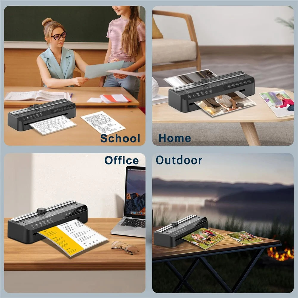 FNL008 Smart A4 Laminator Home Office Photo Laminating Machine with A4 A5 A6 Films and Corner Rounder - US Plug - 5