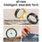 SR09 Blood Oxygen Heart Rate Health Monitor Smart Ring Sports Tracker Ring with Charging Case - Bright Silver / Size 8 - 3