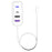Y3 Car Rear Seat Charger Type C + Dual USB Fast Charging Adapter with 1m Extension Cable - 1