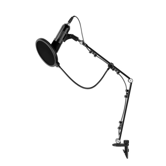 UPERGO AP-4M Adjustable Microphone Suspension Arm Stand with Mic Clip Pop Filter - 2